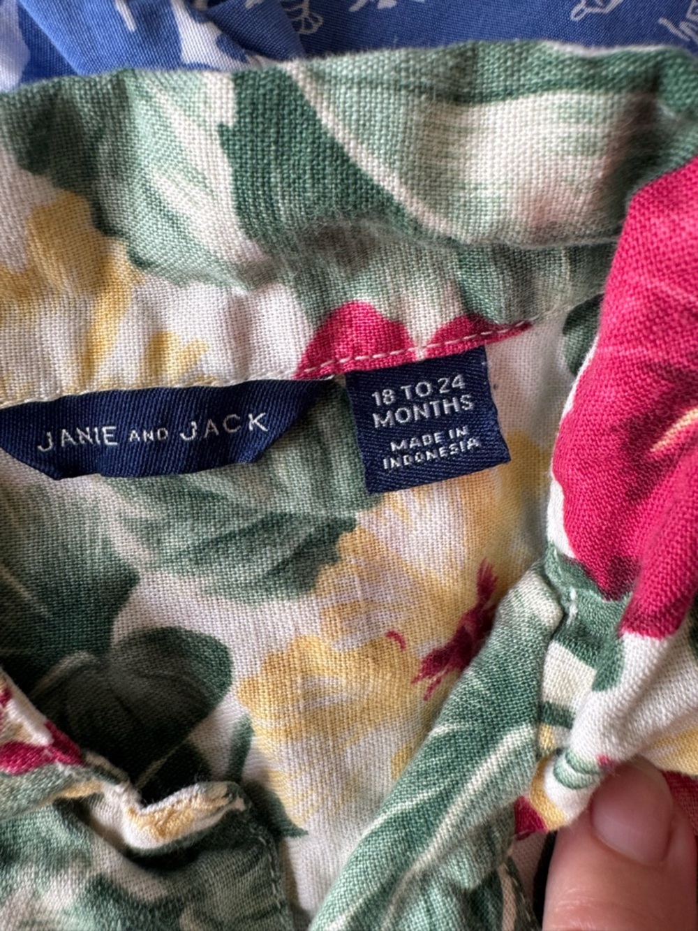 Janie and Jack Toddler Hawaiian Shirts Bundle 18-24M Tropical Linen Button Up - Picture 7 of 11